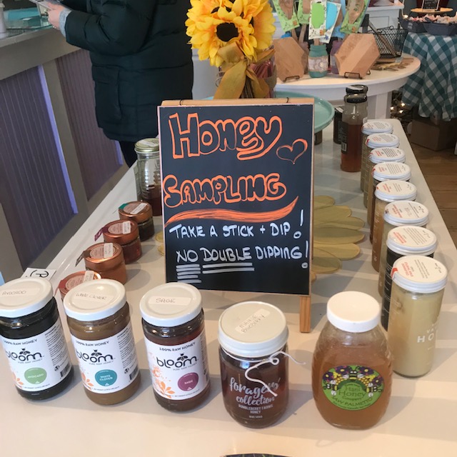 Beelicious in Wiscasset sells all things honey related. She also has honey for you to sample.